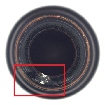 Kontrola kvality hrdla lahve v rámci strojové detekce vad